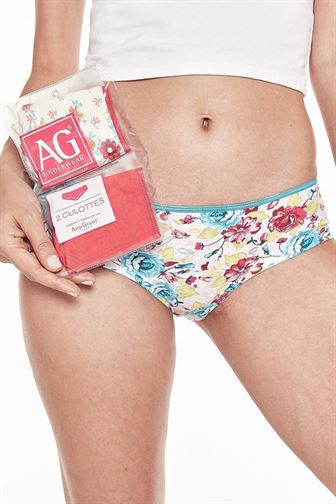 Pack X 2 – Culottes de algodón con lycra Ana Grant estampados y lisos SURTIDOS 1